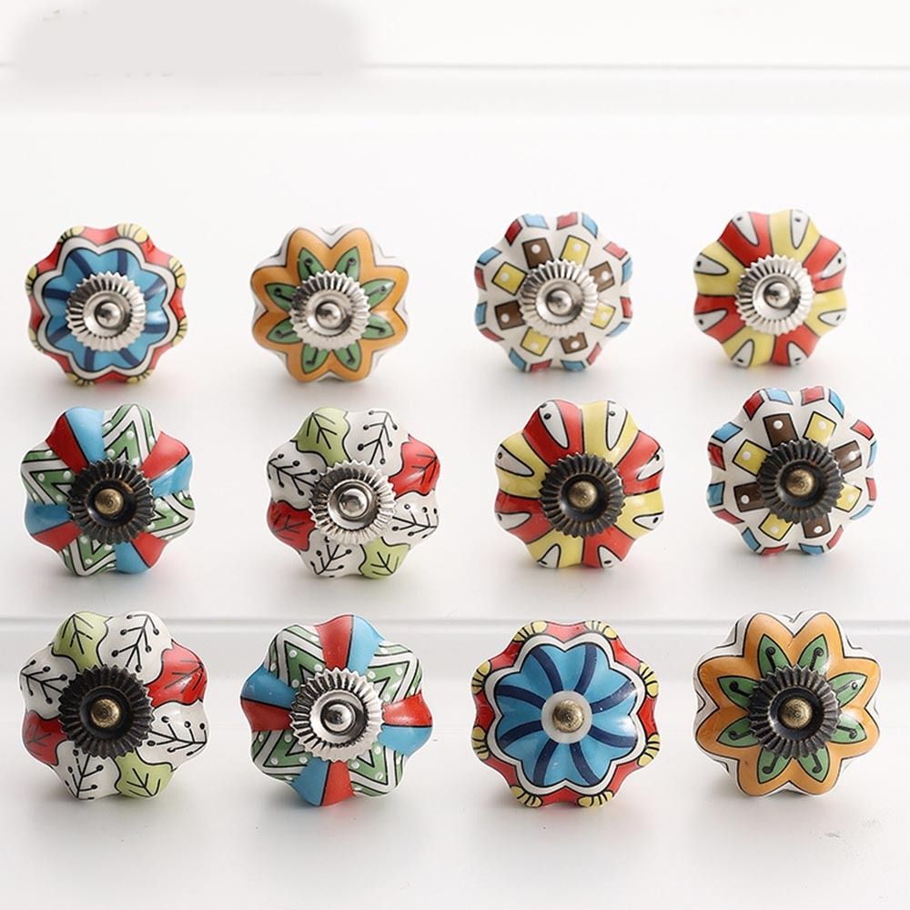 Cabinet Knob Round - Manija de calabaza de cerámica de