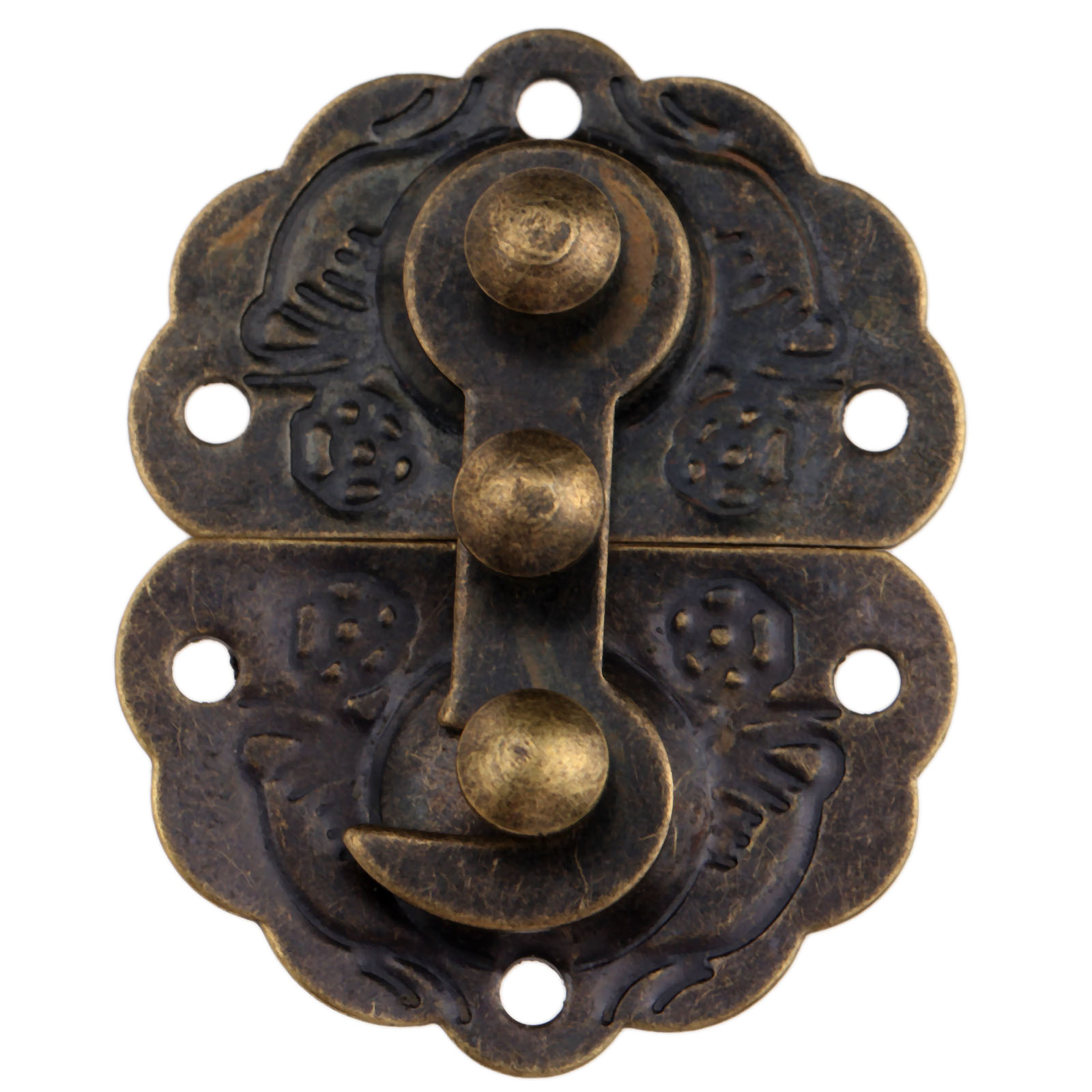 Pestillo de caja de bronce ant - Furniture Hardware Antique reseña y precio