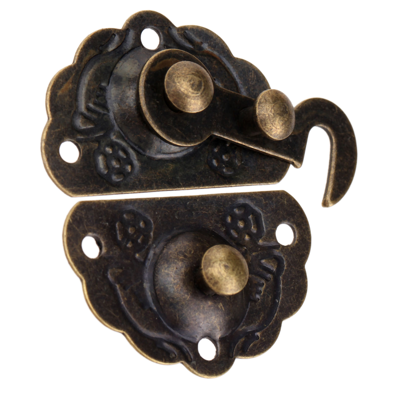 Pestillo de caja de bronce ant - Furniture Hardware Antique reseña y precio