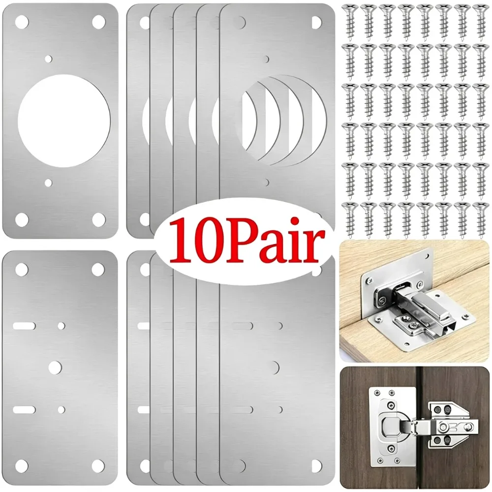 10/1 Pares de Placas de Repara - Furniture Hardware Repair reseña y precio